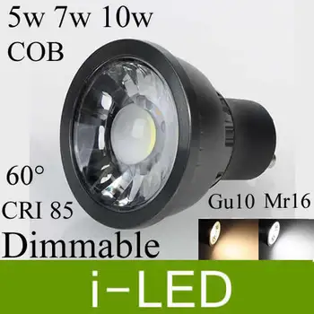

Hot Sales COB 5W 7w 10w Led Spotlights 880lm 60 Angle GU10 MR16 Dimmable Led Bulbs Light Warm Cool White 85-265V 12V CE ROHS UL