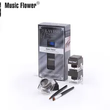 Натуральная Music Flower 3 в 1 подводка-гель для глаз и крем для бровей Водонепроницаемый Гладкий натуральный блеск Стойкая подводка для глаз, макияж, набор