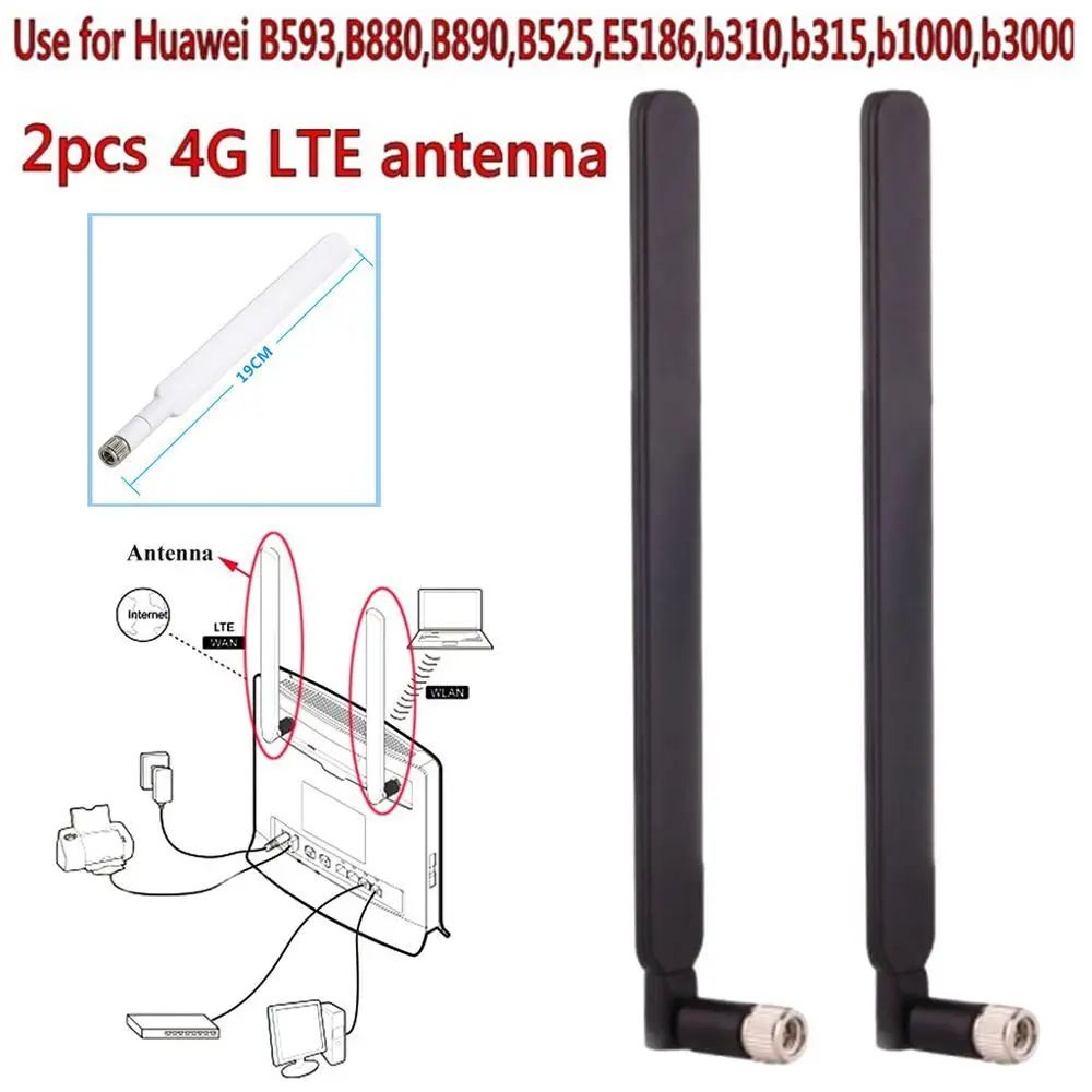

2x 4G LTE External Digital tv Antenna SMA Connector Fit For Huawei B593S-850 B880 B890 B310 #530