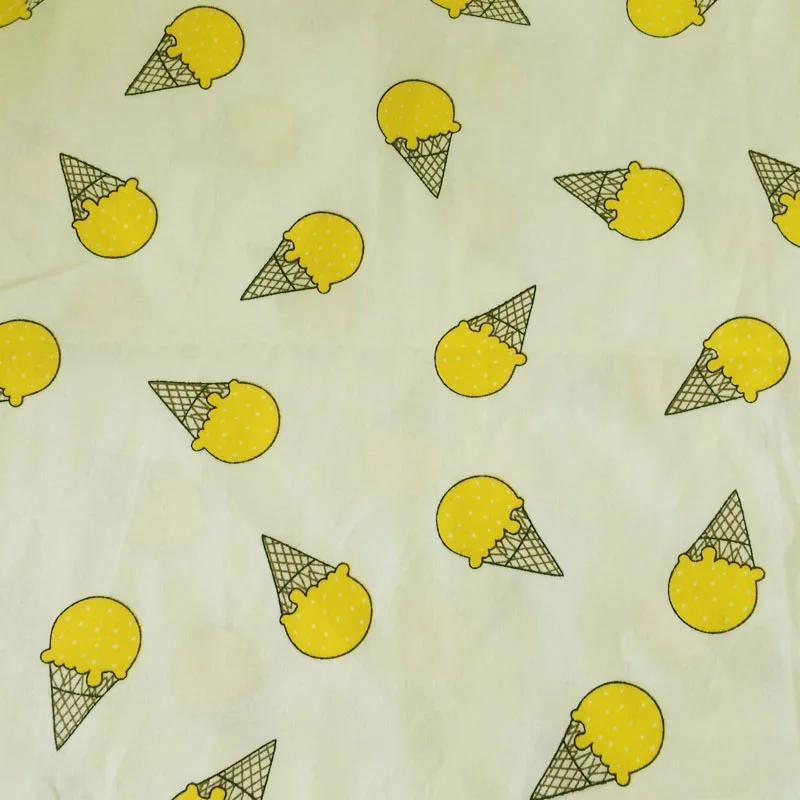 spesifikasi 100% Katun Kuning Cone Polka Titik Kain Kain Kepar untuk DIY Crib Selimut Lembar Pakaian Gaun Pakaian Patchwork Tissu Kain