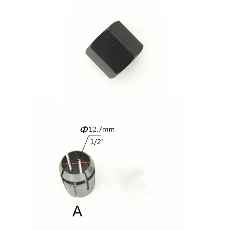 Втулка Конусная Зажимная 1/" 12,7 мм 12 мм для Makita 763622-4 763628-2 763674-5 RP2301FC RP2301 RP1800 RP2300 RP2300FC RP18001 RP2301FCX - Цвет: 1 NUT and 12.7mm