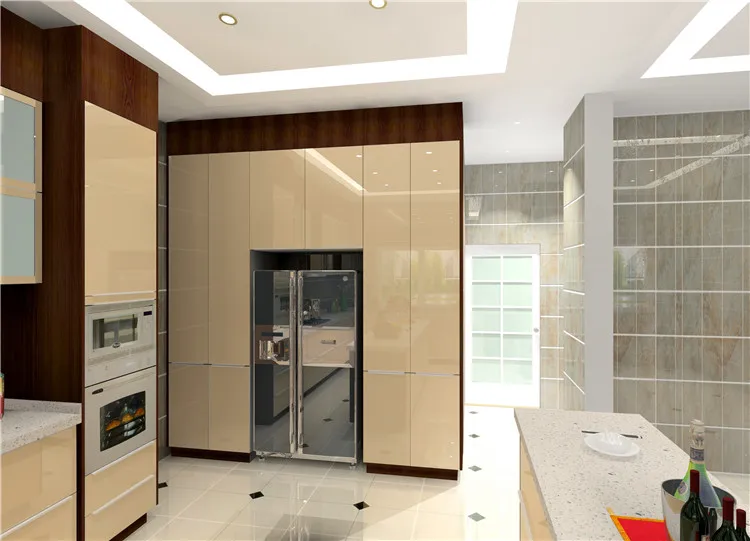 Новая модель МДФ лак дешевые прочный кухонный шкаф