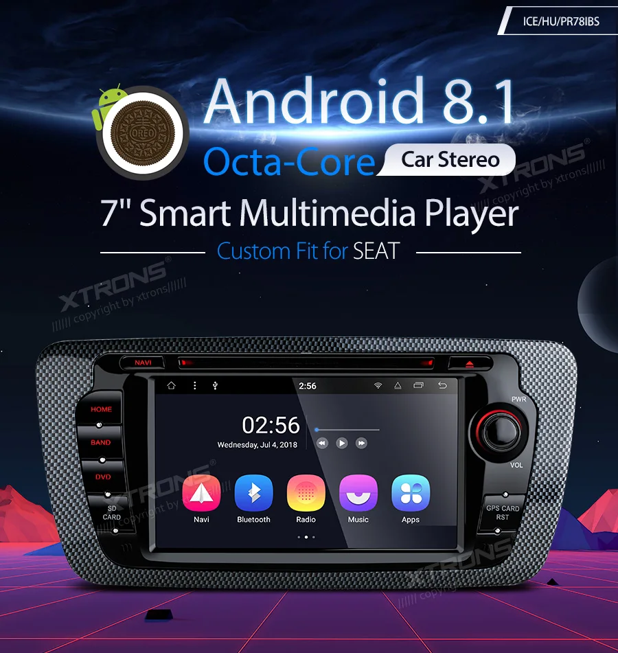 Cheap 7" Android 8.1 Radio GPS WIFI Car DVD Player for Seat Ibiza MK4 6J SportCoupe Ecomotive Cupra 2009 2010 2011 2012 2013 0