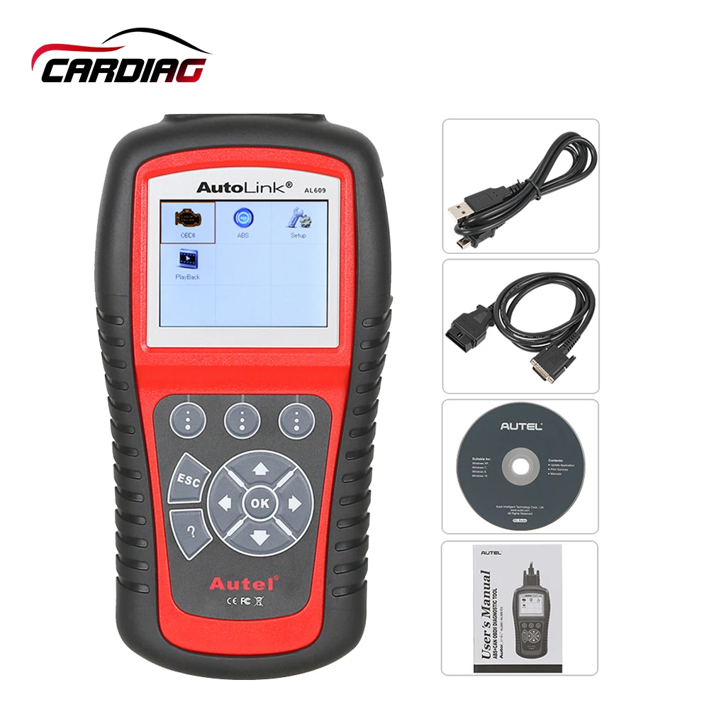 

Autel Autolink AL609 obd2 Diagnostic Tool OBDII/EOBD Code Reader OBD2 Scanner Automotive Scanners ABS + CAN OBDII