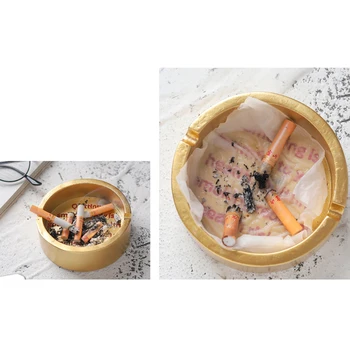 

Simple Style Resin Ashtray Portable Home Office Bar Cigarette Holder Letter Print Fashion Decora Multi-function Cool Ashtray