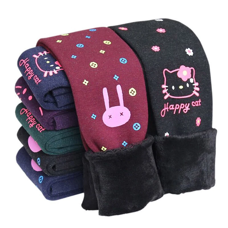 

warm leggings kids pants fleece lined toddler girl knit leggings little girls leggins winter velvet leggings for girls legins