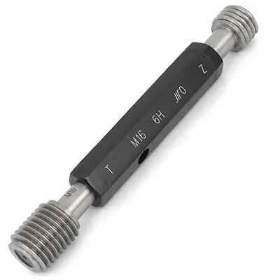 

M16 6H Steel Pipe Thread Plug Gage Go/No Go Gauge Gaging Tool