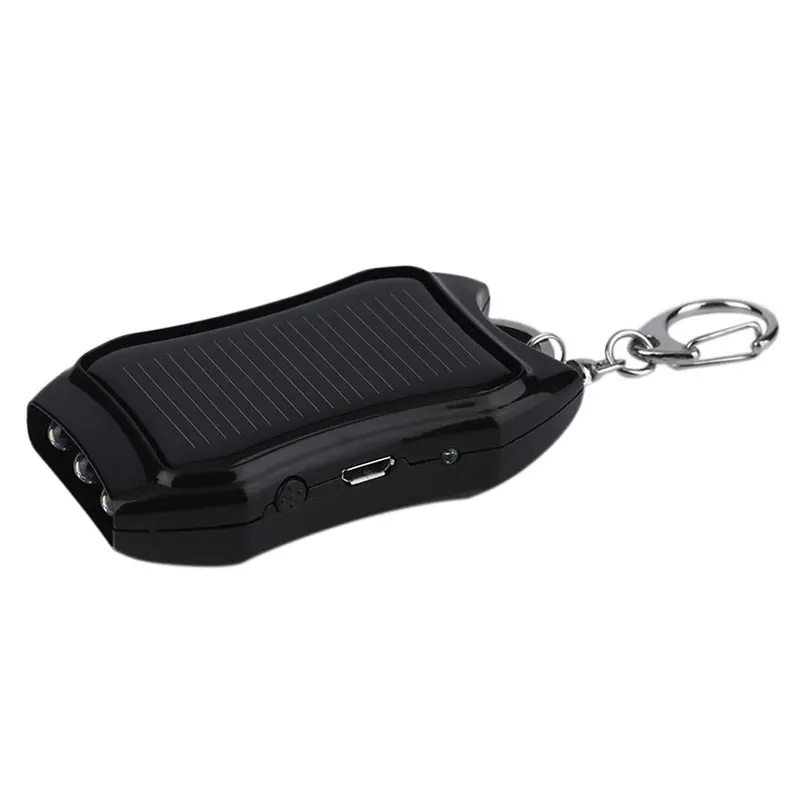 Portable Mobile Power USB Charger Mini Keychain Solar Power Charger For