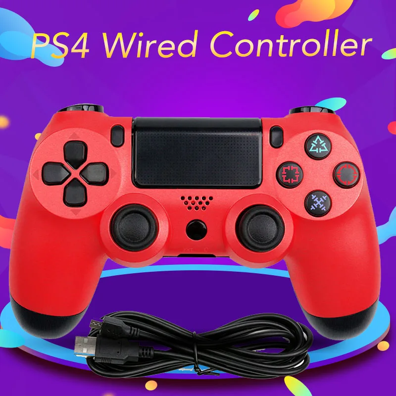 Проводной игровой контроллер для PS4 DualShock Вибрационный джойстик геймпады, совместимые с playstation 4