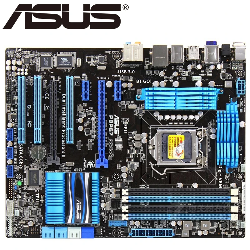 Asus P8P67 настольная материнская плата P67 розетка LGA 1155 i3 i5 i7 DDR3 32G ATX UEFI BIOS