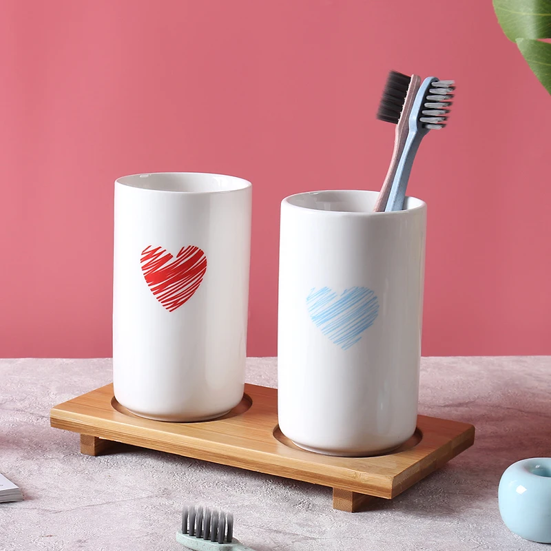 15styles Creative Bathroom Tumblers Tooth Mug Washing Cup Bathroom Set