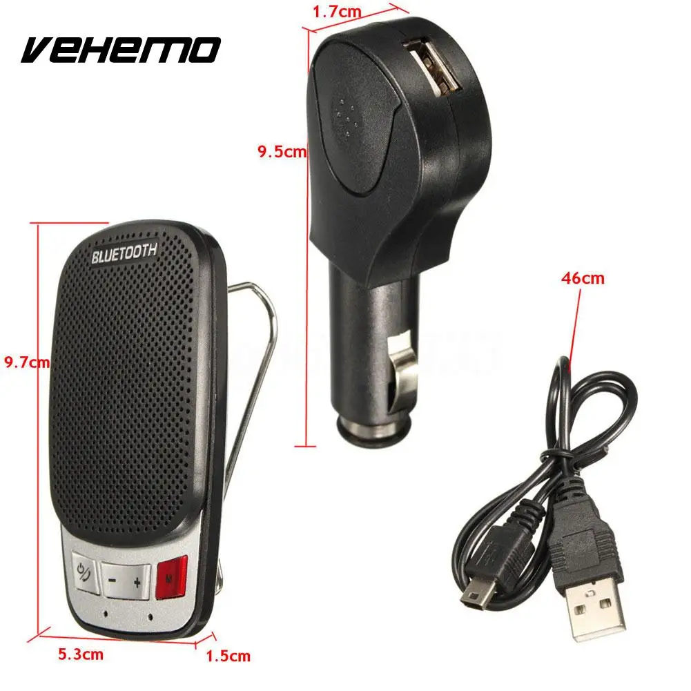 Vehemo динамик беспроводной передатчик Bluetooth стерео автомобильный комплект MP3