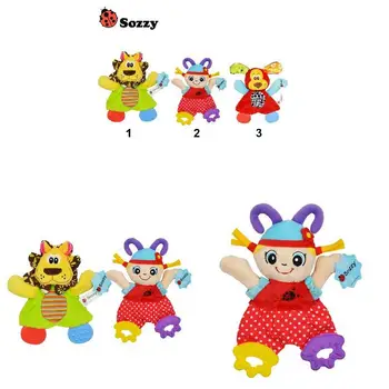 

Fashion Infant Baby Appease Towel Toys Cute Cartoon Animals Calm Doll Teether Developmental Kids Plush Toy FJ88