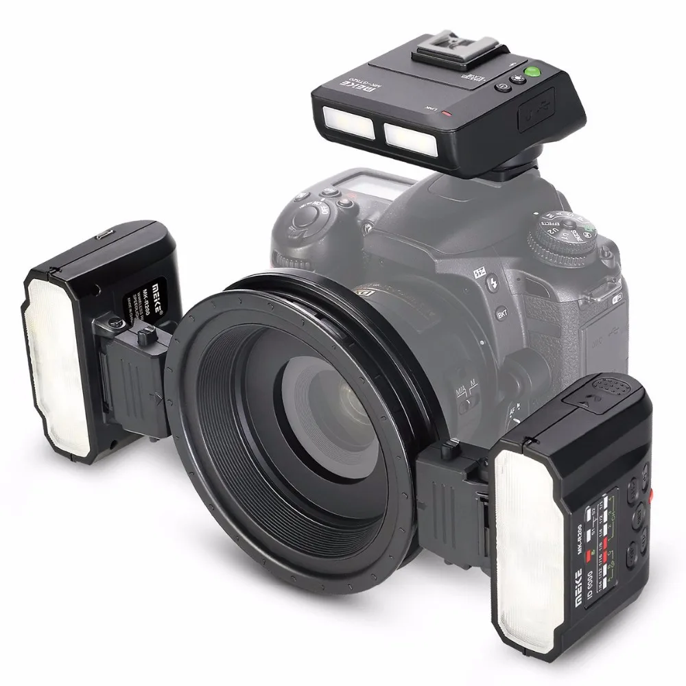 Фотовспышка Meike MK MT24 Macro Twin Lite для камер Sony A7 A7R A7S A7II A7RII A5000 A5100 A6000 A6300 A6500 NEX6 NEX7 NEX3