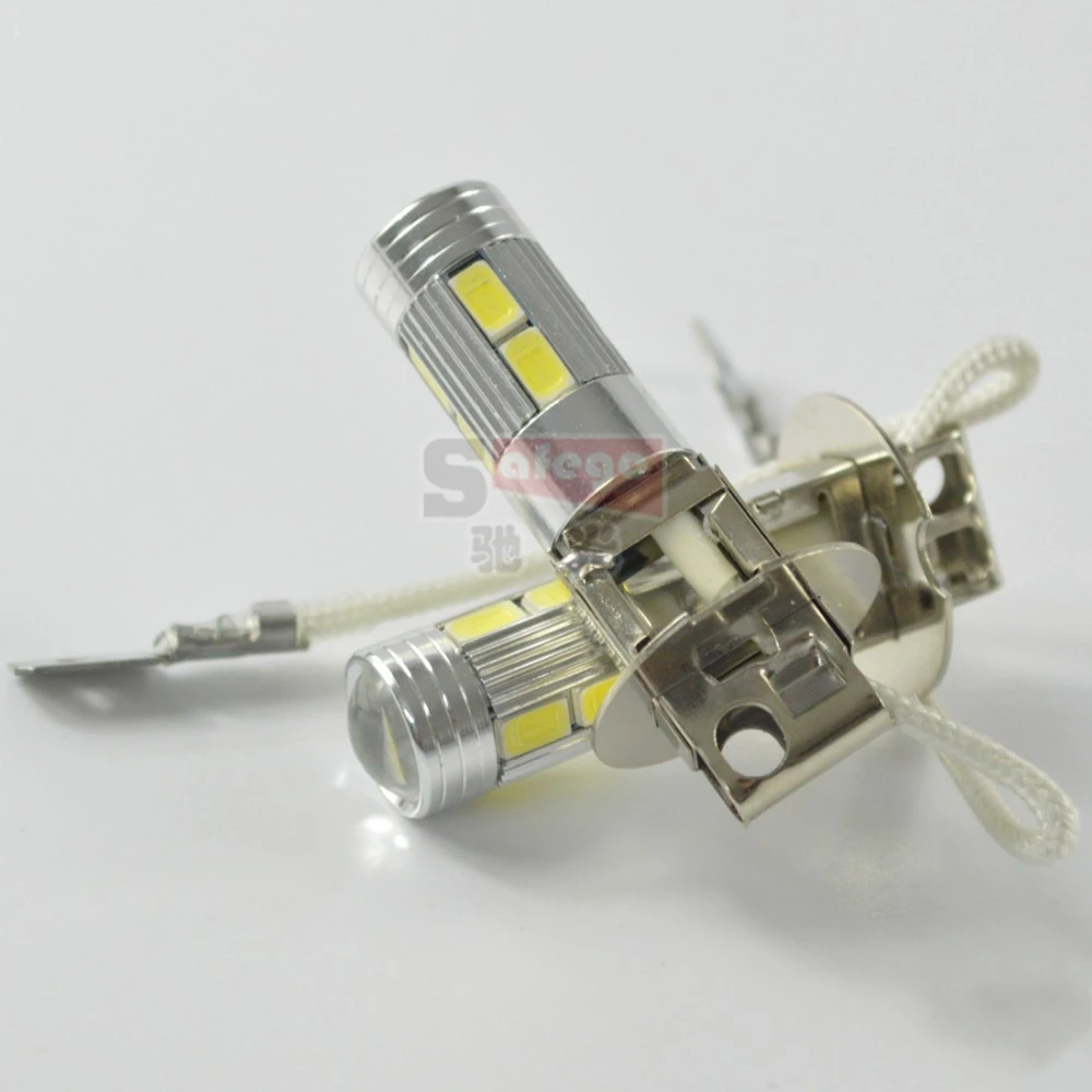 2 шт. Противотуманные фары H1 H3 10D 5730 светодиодный фонарь 10SMD Автомобильная