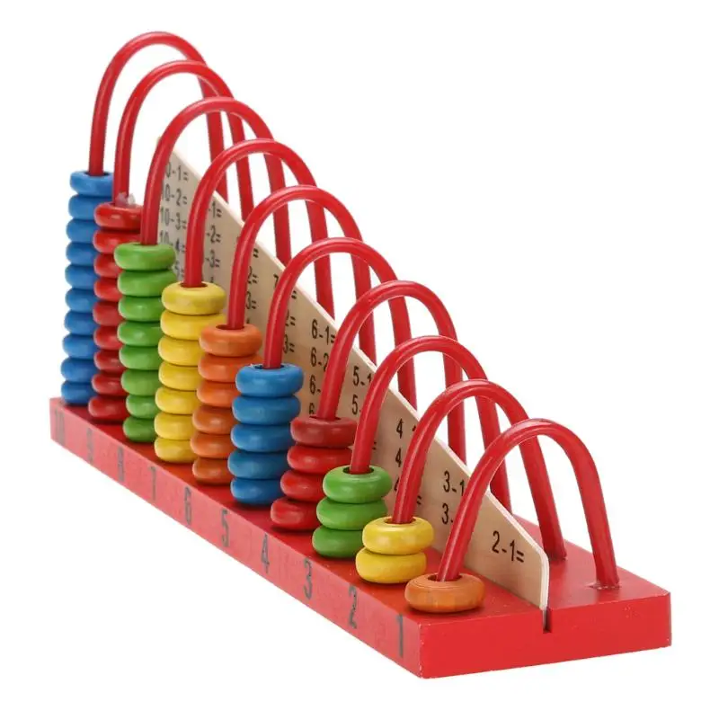 Wooden Abacus Counting Beads Maths Toy Clouds Computation Bead Blocks Kids Montessori Learning Early Educational Children Gift