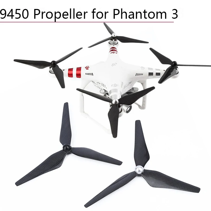 

2Pcs 9450 Carbon Fiber Propellers Drone Self-tighten 3-Leaf Blade Props for DJI Phantom 3 2 Replacement Accessories Spare Part