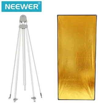 

Neewer Photo Studio Gold/Silver Flat Panel Reflector 35X71 inches/89X180 centimeters Lighting Reflector for Professional Photo