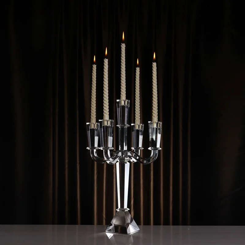 5 arms Crystal Candle Holders Demountable And Beautiful Home Decorative