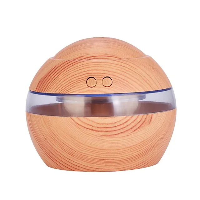 

KBAYBO 130ml Mini Electric USB Air Humidifier Oil Diffusers Wood with light Ultrasonic Humidifier for Home Office Bedroom office