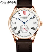 Swiss Agelcoer Gold Wristwatch Gift For Men Luxury Brand Male Exquisite Fashion Dress Watches Time Hours