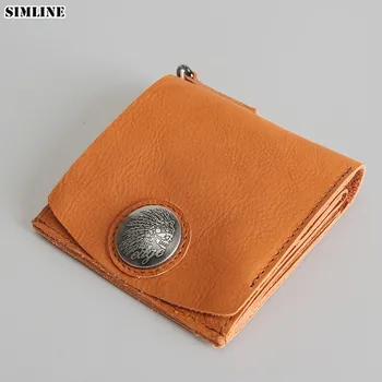 SIMLINE Handmade Genuine Leather Wallet Men Men's Vintage Vegetable Tanned Leather Short Wallets Purse Card Holder Coin Pocket
SIMLINE Handmade Genuine Leather Wallet Men Men's Vintage Vegetable Tanned Leather Short Wallets Purse Card Holder Coin Pocket
