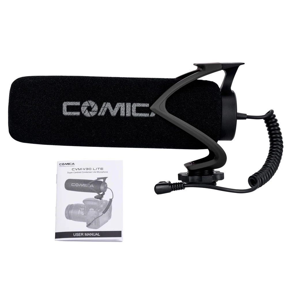 COMICA CVM-V30 LITE микрофон с супер-Кардиоидная диаграмма направленности Холодный башмак дизайн конденсаторный микрофон для смартфона Камера