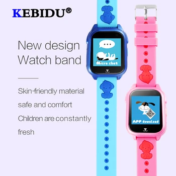 

KEBIDU IP67 Waterproof Children GPS Smart Watch SOS Call Location Device Tracker Kids Safe Anti-Lost Monitor Watch For Gift
