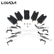 Беспроводной цифровой светодиодный сигнализатор для рыбалки, оповещение о рыбе, 4 рыболовных сигнализатора, 1 приемник, 4 цепных вешалки, рыболовный свингер, чехол