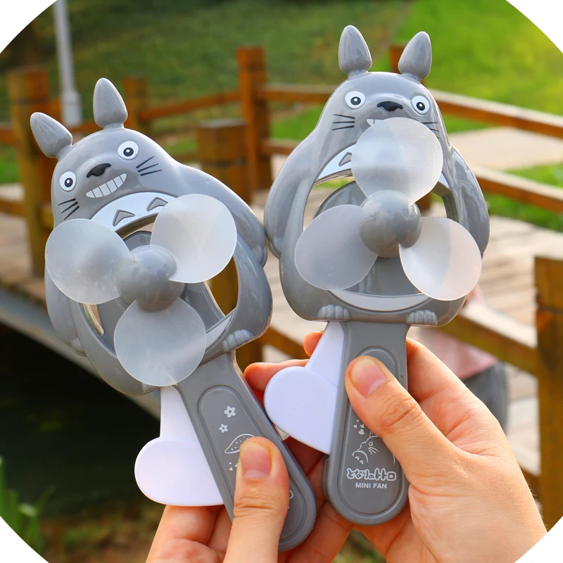 

Cute cartoon Totoro fan mini fan student portable manual environment-friendly cool fan creative handheld toy