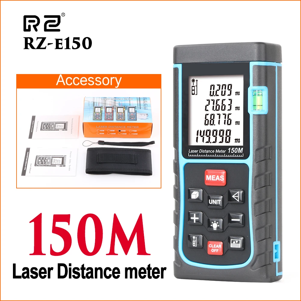 RZ Laser Distance Meter Rangefinder Range Finder Hunting Digital Tape Measure Module Range 120m 150m Handheld Laser Rangefinder RZ Laser Distance Meter Rangefinder Range Finder Hunting Digital Tape Measure Module Range 120m 150m Handheld Laser Rangefinder