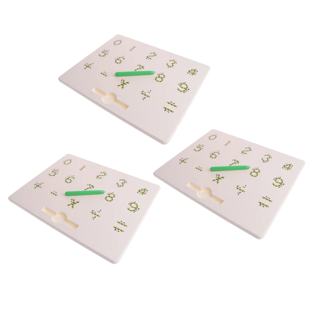 

3pcs Magnetic Tablet Magnet Drawing Board Pad 0-9 Math Learning Toys