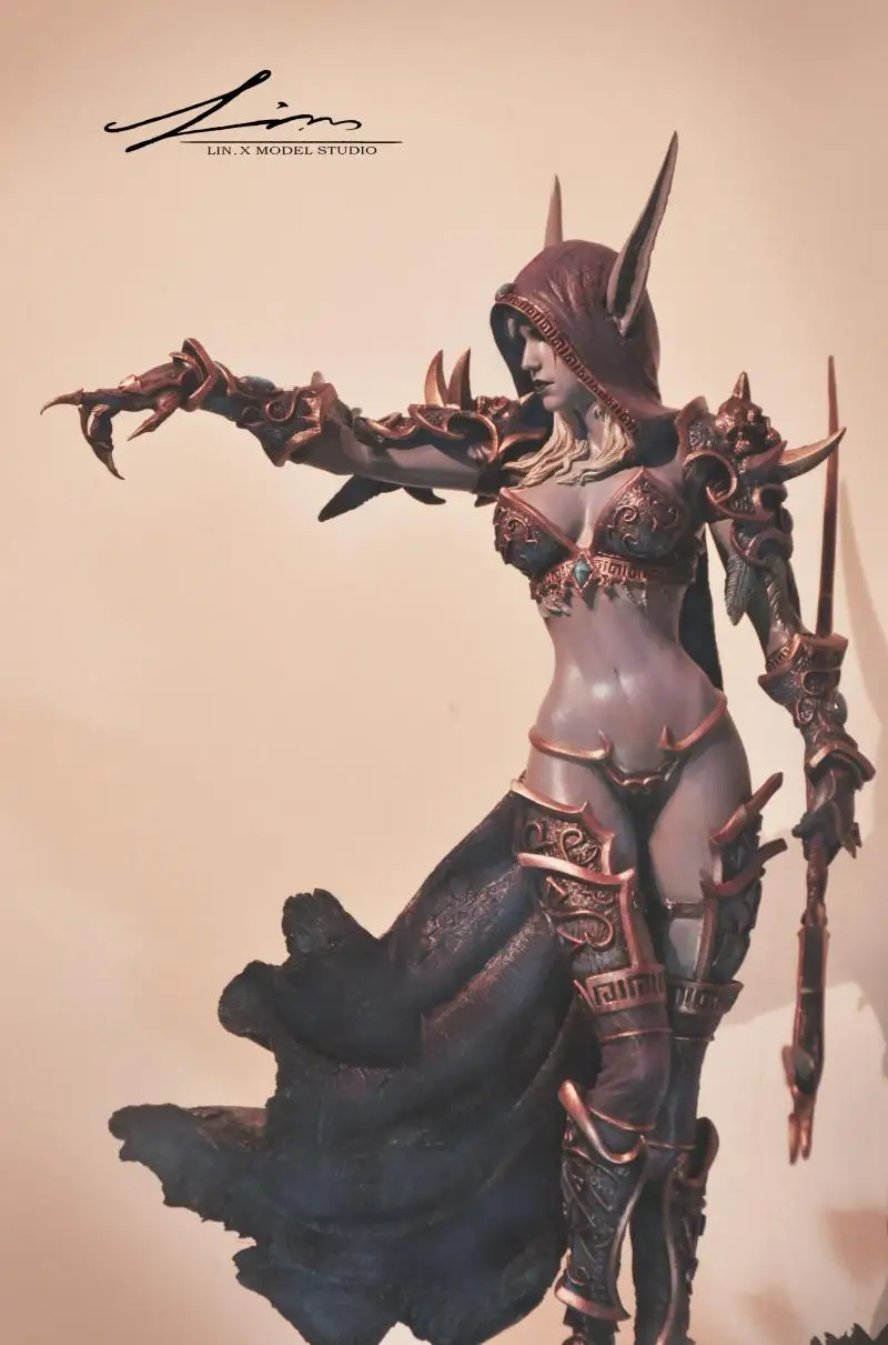 Модель вентиляторов wow Sylvanas Windrunner 66 см высота gk смолы статуя содержит светильник глазная фигура для коллекции