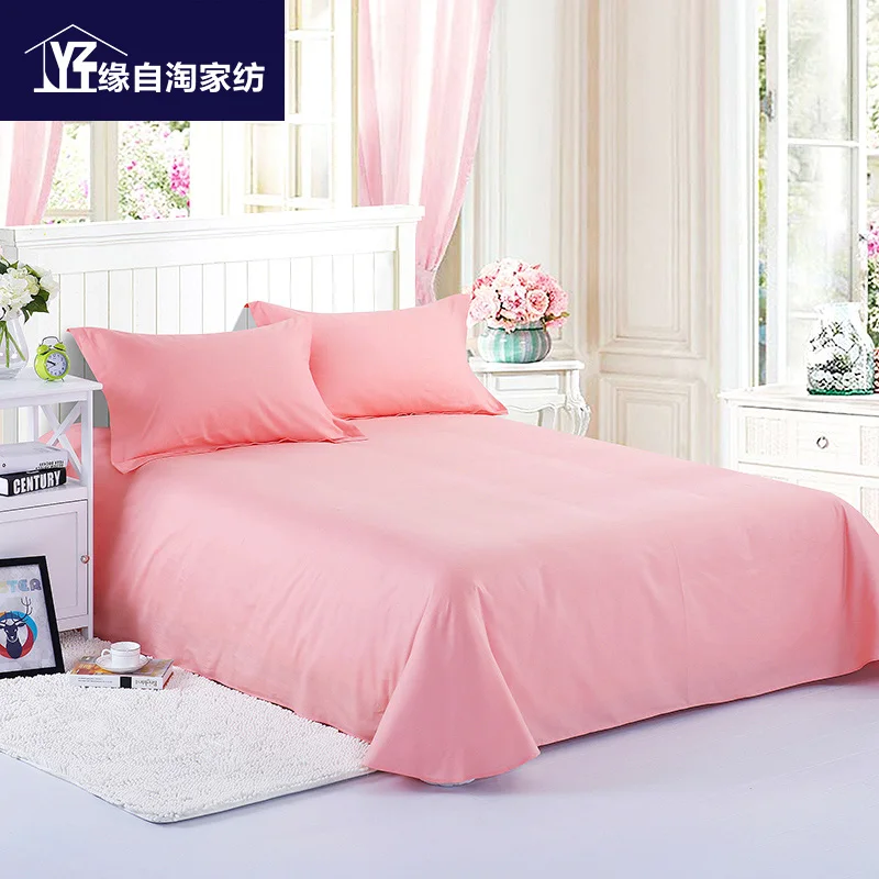 

100%Cotton Bed Sheet Flat sheet set Bed Linen Mattress Cover Twin Queen king size Bed set Grey white color drap de lit sabanas