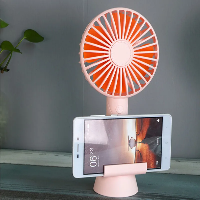 

Mini USB Handheld Fan Portable Rechargerble Personal Cooling Fan with Mobile Phone Holder Aromatherapy Adjustable 3 Speeds