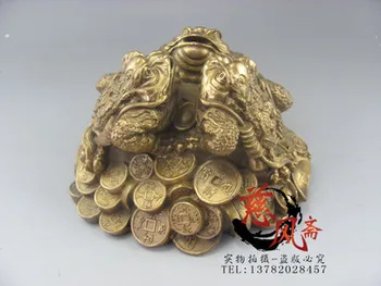 

A genuine Golden Toad Zhaocai copper copper toad toad three Xianbao decoration decoration