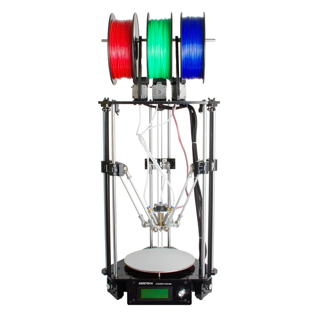 Geeetech 3D Printer Delta Rostock DIY Kits Lastest Industrial Metal G2 G2S with Auto Leveling Function