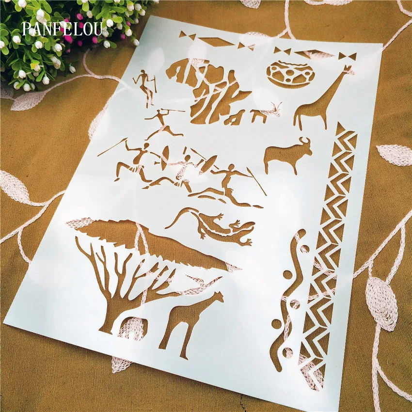 

Barbaric era scrapbook stencils spray plastic mold shield DIY cake hollow Embellishment printing lace ruler valentine