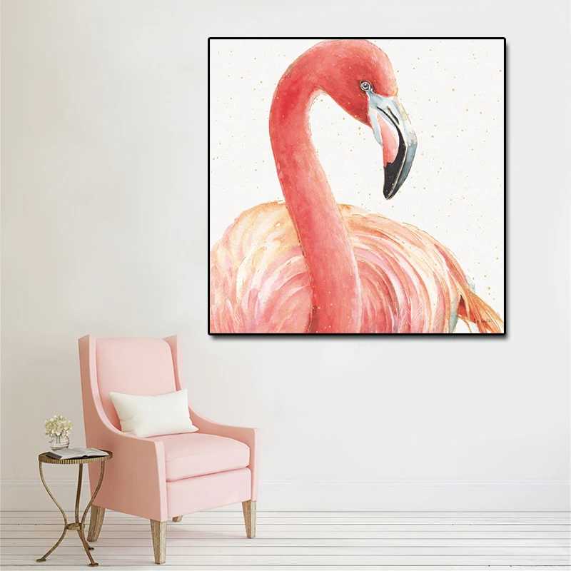 Drop Ship Canvas Flamingo Painting Wall Art Prints Poster Living room decor decorative canvas painting art no frame