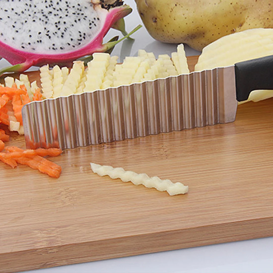iTECHOR Stainless Steel Vergetable Knives Potato Wavy Edged Knife Kitchen Slicer Strip-cutter slicing fruit vegetable knives iTECHOR Stainless Steel Vergetable Knives Potato Wavy Edged Knife Kitchen Slicer Strip-cutter slicing fruit vegetable knives