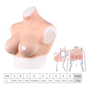

C Cup 1600g Liquid Silicone Filling Bodysuit for Crossdresser Silicone Forms Artificial Breast Boobs Top Crossdress