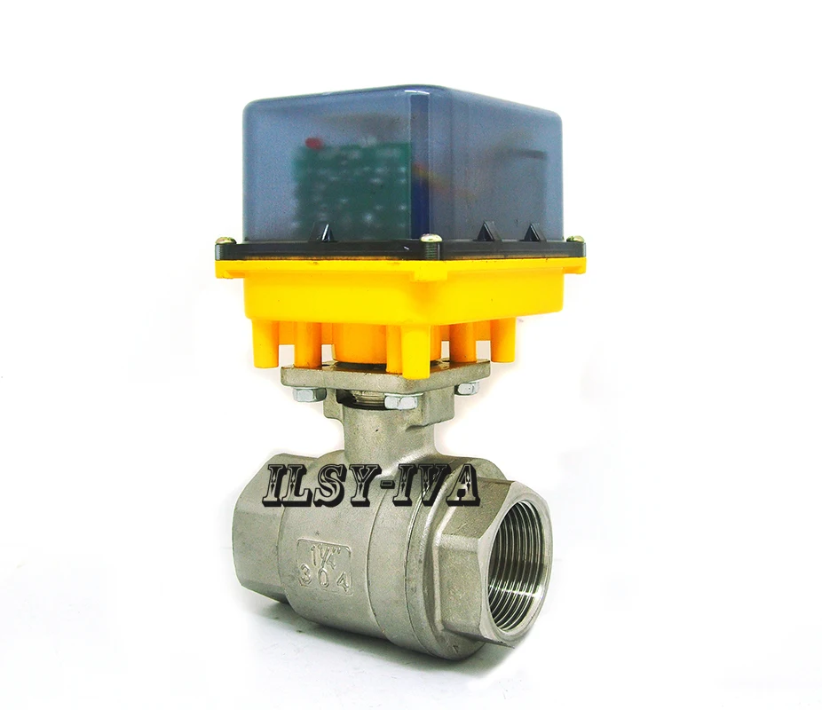 Двухстороннее DN32 AC12V/24 V/220 В нержавеющая сталь Электрический шаровой клапан