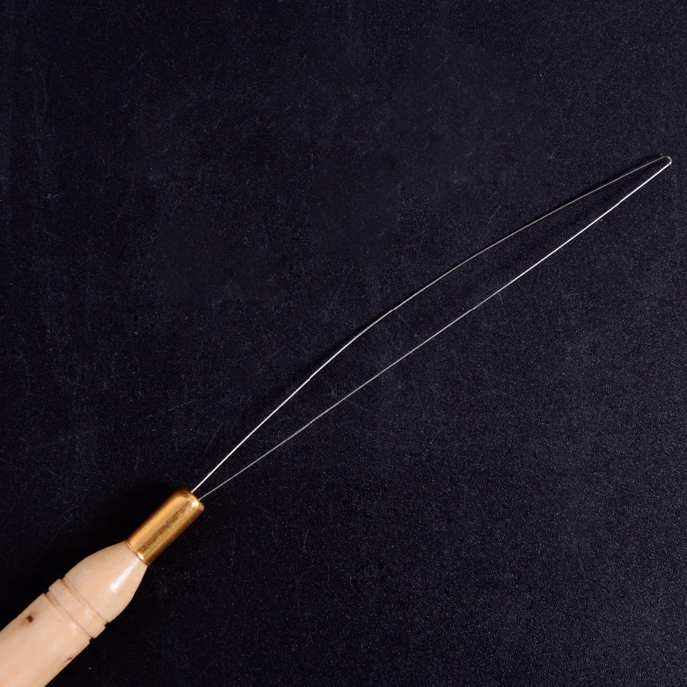 Micro Rings Loop Tool Loop Threader Pulling Needle 12 pcs used with Hair Plier and Beads for Human Hair Feather Extension Tools hair extensions tool