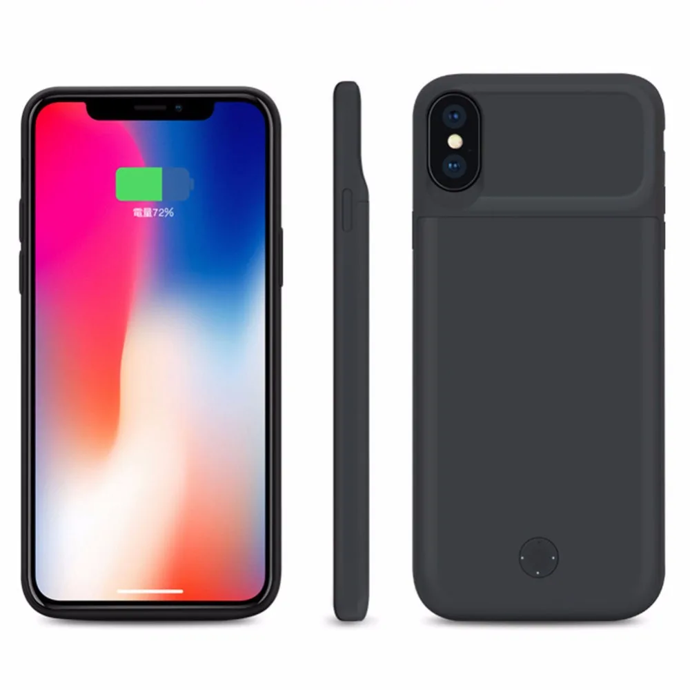 Для Iphone X XS XR XS аккумулятор Max чехол для зарядного устройства умный силикагелевый Материал чехол для аккумулятора power Bank