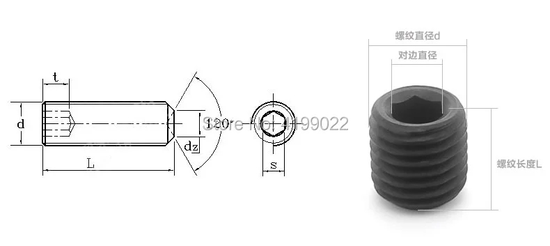 DIN916 Black Set Screws 001