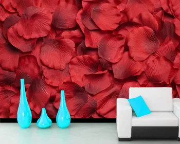 

Papel de parede Roses Texture Petals Red Flowers 3d wallpaper murals for living room tv sofa wall bedroom wall papers hoem decor