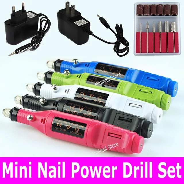 Nail Power Drill Set 6bits Professional Electric Drills Manicure