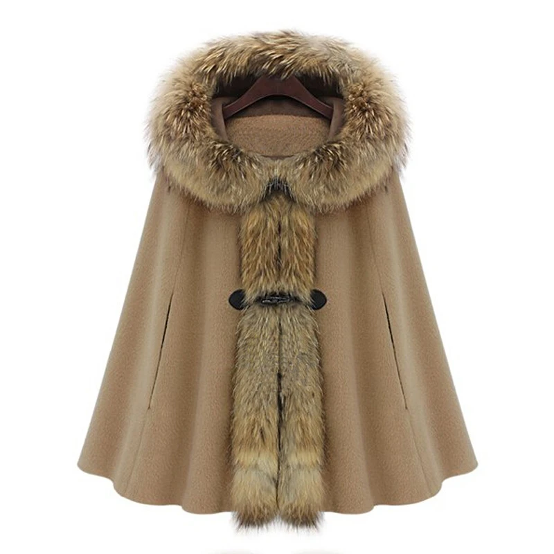 Aliexpress.com Acheter Femmes à capuche fausse fourrure col laine