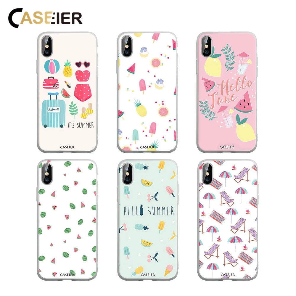 CASEIER летние элемента серии чехол для iPhone 11 Pro XR XS макс 7 8 6 6S Plus телефонный X P Funda |