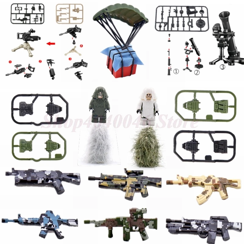 

Winner Winner Chicken LegoING military arms Model Building Block Figures Toy guns WW2 War horse Legoings Weapon Kids Toy Gifts